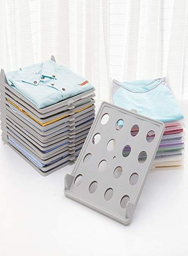mechdel Plastic Closet Drawer Wardrobe Organizer Cabinet Folding Board for Shirts, T-Shirt, Jeans, Storage Rack (Pack of 20 Sheets) (Gray) - Image 2